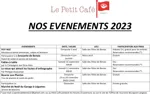 LISTE DES EVENEMENTS n°10 février2023