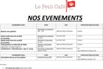 LISTE DES EVENEMENTS n°3 novembre 2021